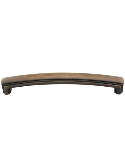 Delgado Cabinet Pull - 6 1/4 inch Center-to-Center in Antique Brushed Satin Brass.